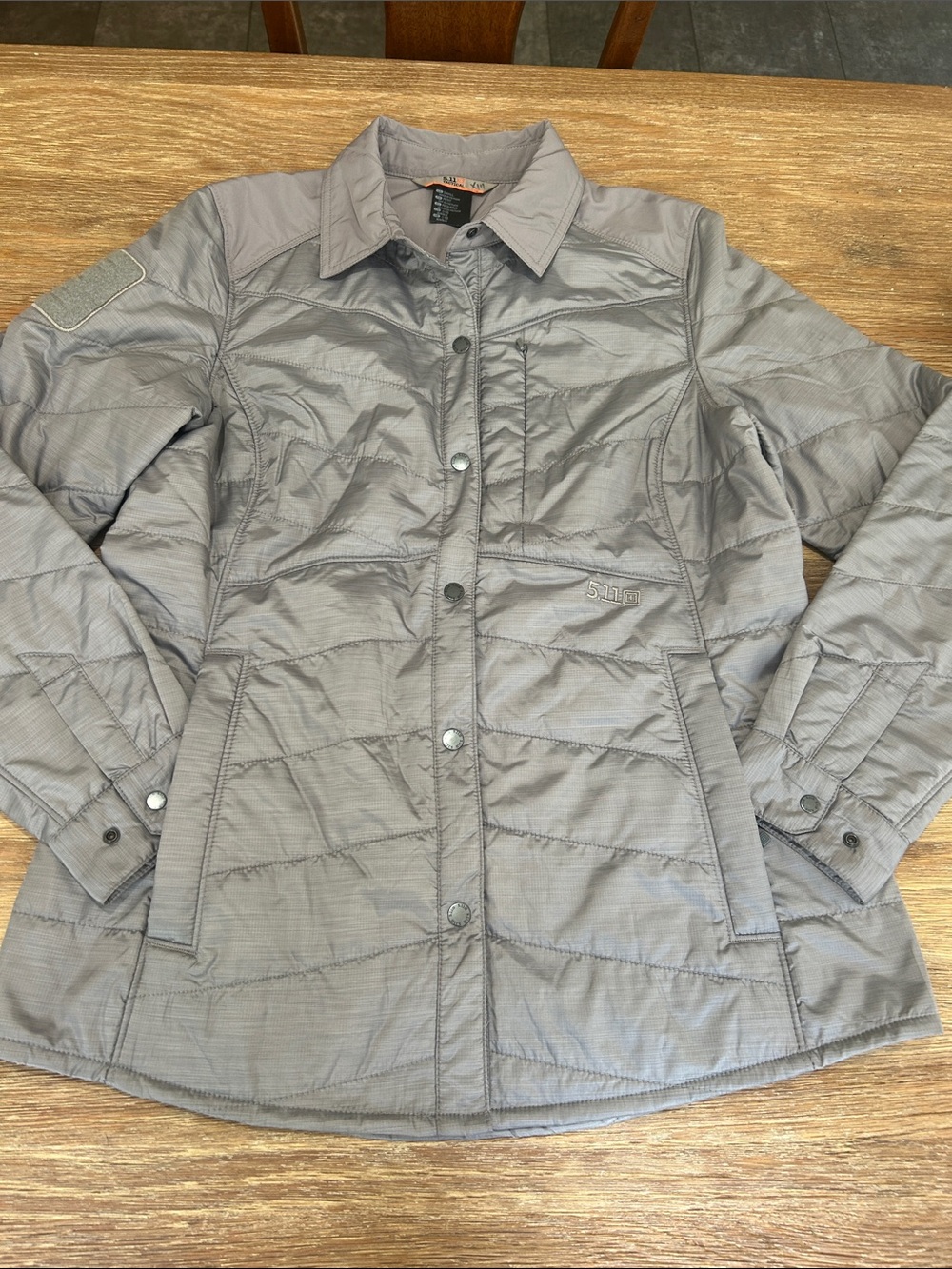 5.11 Tactical Women's Quilted Shirt Jacket — Gray small